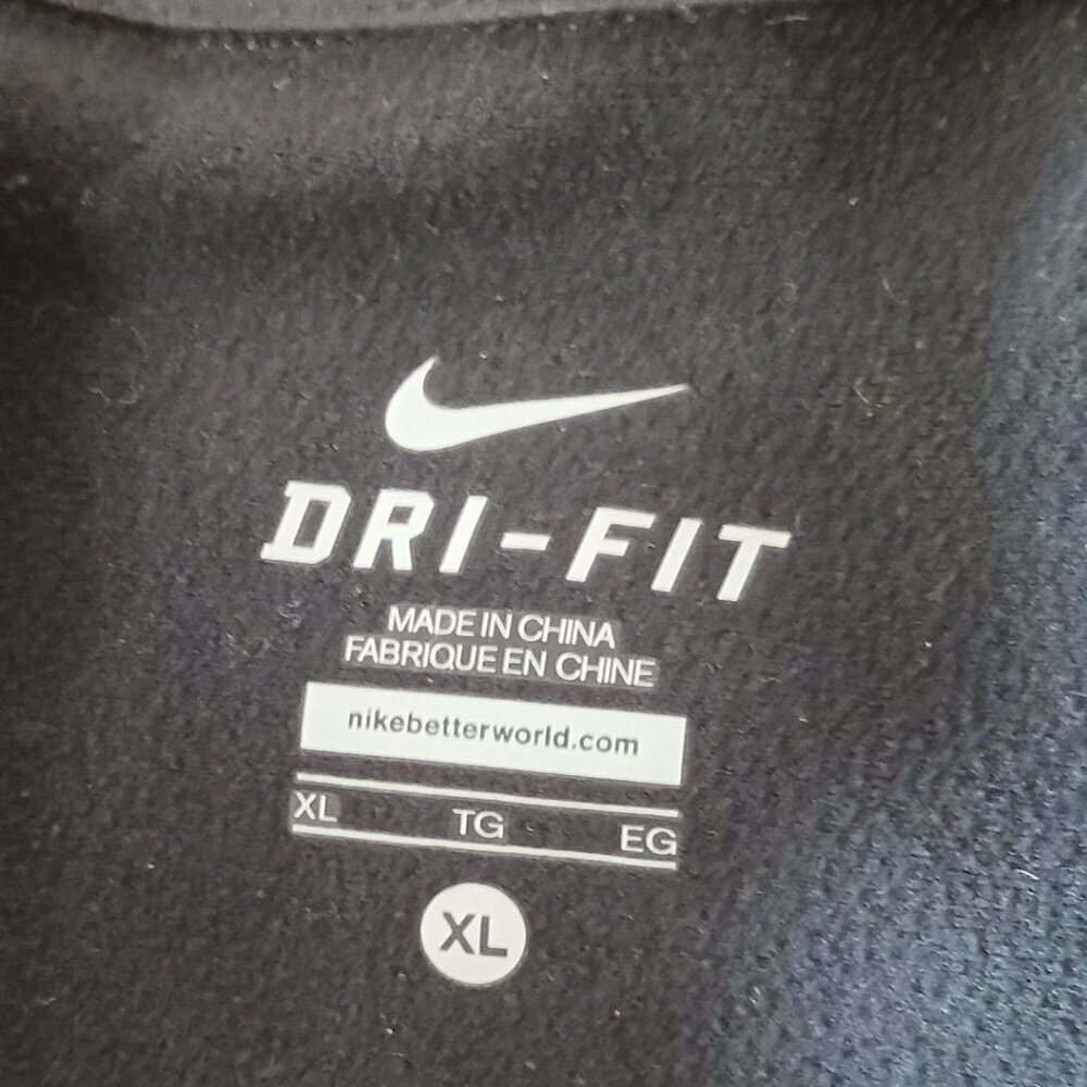 Nike Dri Fit MenTrack Jacket  Athletic Jacket Mock Neck Black/White Xlarge - Picture 10 of 13